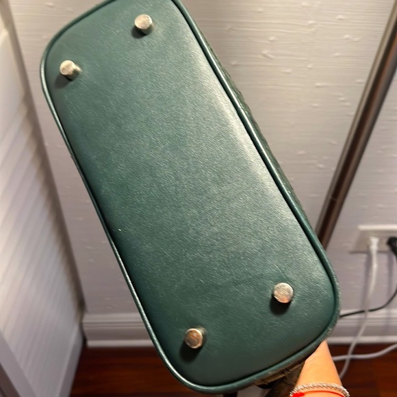 Real Crocodile Leather Dark Green Crossbody Purse - Picture 4 of 8